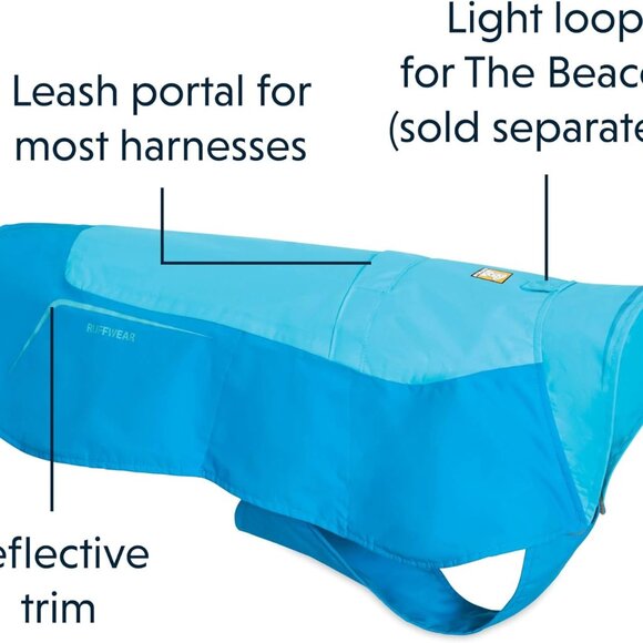 RUFFWEAR VERT JACKET WATERPROOF WINDPROOF Blue XXS - Picture 9 of 13